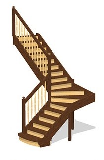 Г-образные лестницы