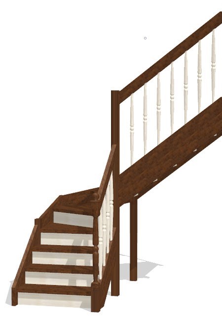 Г-образные лестницы на второй этаж